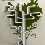 Книжная полка в форме дерева