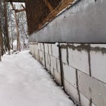 Блоки из ГС, фундамент, снег